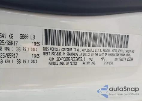 2012 Dodge Journey Sxt from USA, damaged, VIN 3C4PDDBG7CT205911